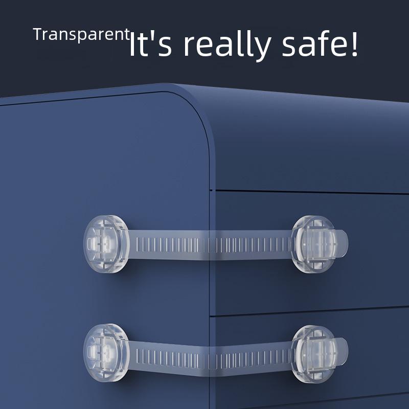 Verstellbare Kindersicherung für Schränke, Schubladen, Doppeltüren und Kühlschränke