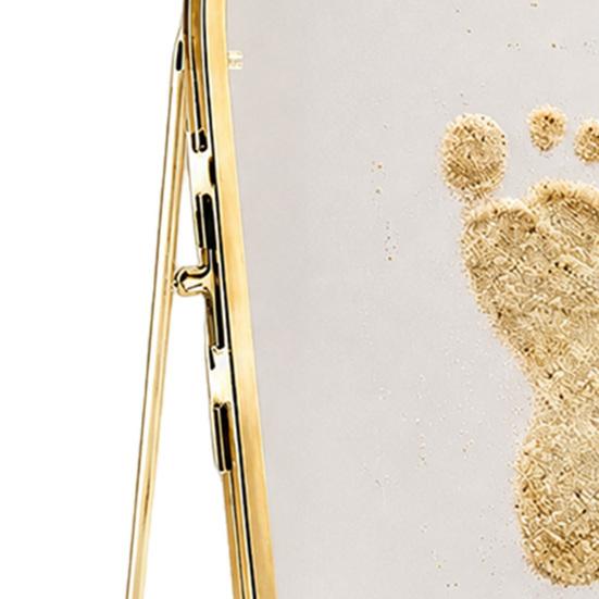 Baby Pet Keepsake Frame, DIY Sea Sand Newborn Baby Hand Footprint Kit, Metal Pressed Picture Frame, Floating Cat Dog Paw Print Display Kit