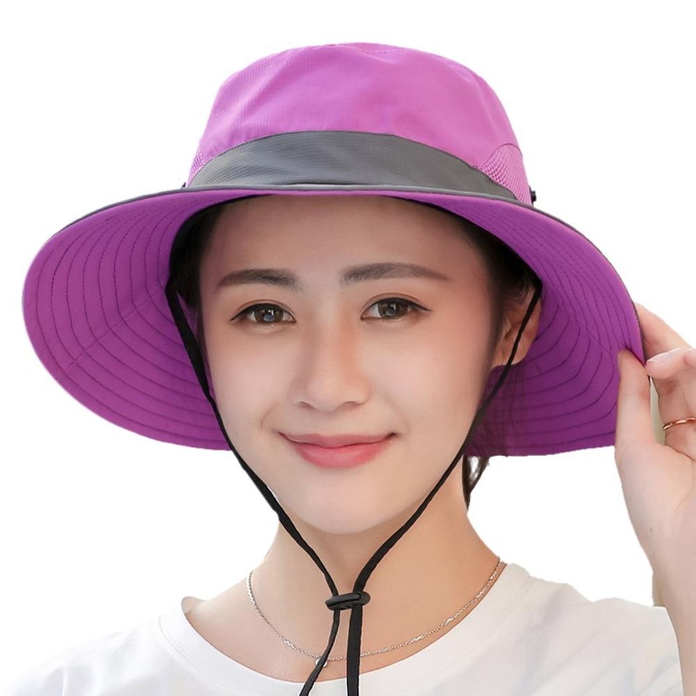 10PCS/LOT Parent-child Fishing Hat Outdoor Activity UV Protection UPF 50 Sun Hat Bucket Hat Womens Panama Hat Wide Brim Bob Hiking Hat