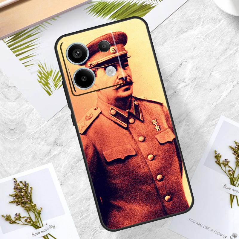 Russian Commander Stalin Case For Xiaomi Redmi Note 13 14 Pro 12 11 10 15 Pro Plus Redmi 15 10C 12C 13C 14C 15C Cover