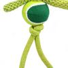 Puppy Teething Toy Green Frog Squeaky Plush Puppy Teeth Chewing Toy with Rope for Home 1PC