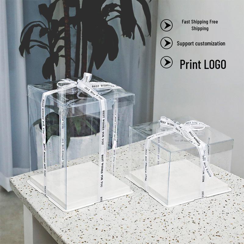Transparent PET Cake Box for Desserts: Sizes 4 To 16 Inches