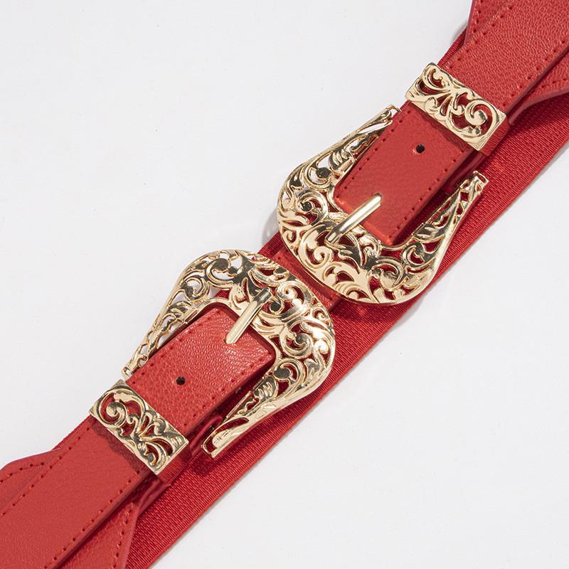 Stylish Denim Waist Cincher With Metal Clasp For Women Spring And Autumn Wear