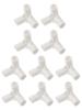 White Plastic Connectors for Tent Poles 16mm Inner Diameter (Pack of 10)