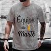 Evg Team Groom Man T Shirt French Wedding Party Tees Future Groom Squad Beer Graphic Y2k Tops Boyfriend Bachelor Party Tshirt