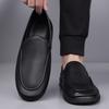 Fashion Men's Leather Loafers Slip-On Comfortable Walking Shoes 2025 New Casual Business Dress Shoes Men Breathable Soft Sole Flats