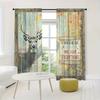2 Panels Deer Board Pattern Window Curtains   Distinctive Printed Curtains   Suitable for Gifting To Family and Friends