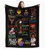 Creative Word Splicing Pattern Soft Flannel Sofa Throw Blanket TV Throw Blanket for Nurses One Piece Blanket