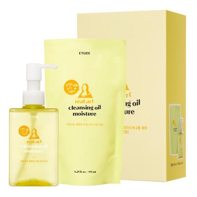 Real Art Olio detergente idratante 185 ml + Ricarica 185 ml set, 1 set