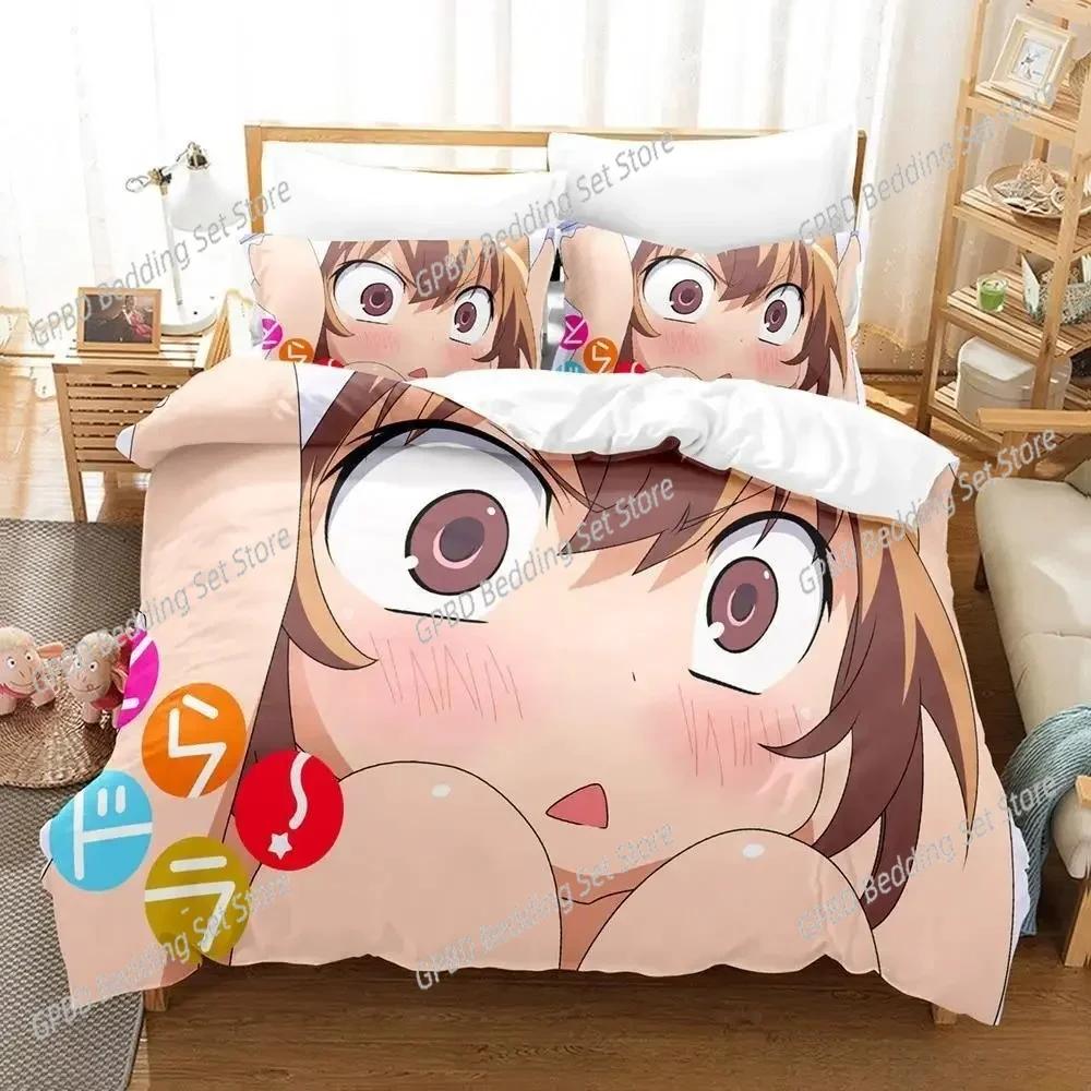 Toradora Bedding Set Single Twin Full Queen King Size Bed Set Adult Kid Bedroom Duvet cover Sets 3D Print Anime Bed Sheet Set