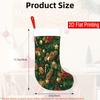 Christmas decoration fireplace hanging stocking1pcs, Deep Green Christmas A Retro Carnival Adorned with Pineco