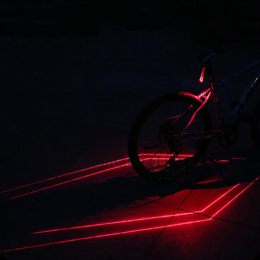 LED & Leser Bicycle Light IPX-5 Waterproof Rate USB Rechargeable Rear Tail Lamp