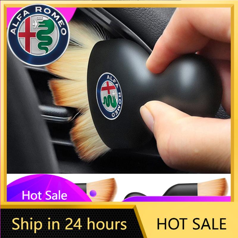 Autocollants de Voiture Pour Alfa Romeo Style de Voiture Nettoyage Intérieur Outil Brosse Douce Accessoires Ramasse-poussière Pour Alfa Romeo Giulia Stelvio