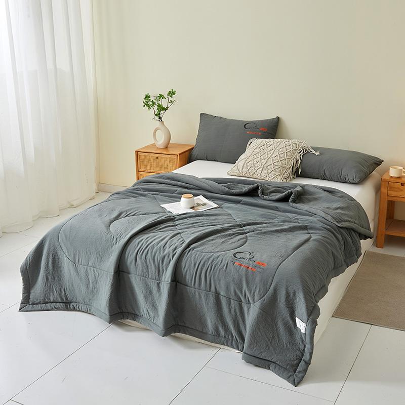 

Летнее прохладное хлопковое одеяло, одеяло для кондиционера, однотонные гладкие дышащие стеганые одеяла, легкие одеяла, мягкое одеяло для сна в офисе 110x150 cm S