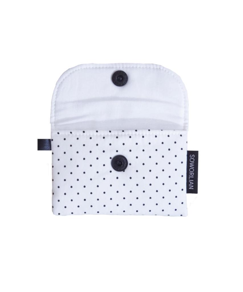 Soworlian Simple Card Wallet_Mini Dot White