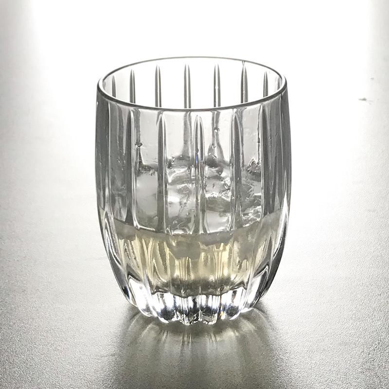 Set 2 buc 9.8oz 285ml Transparent Intage Model Vertical Pahar Apă Potabilă Pahare Bere Pahar Băutură Pahar Cocktail Simplu