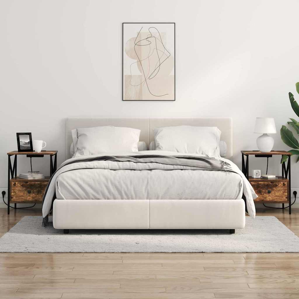 Nightstand Smoked Oak 41.5 x 40.5 x 55 cm Engineered Wood