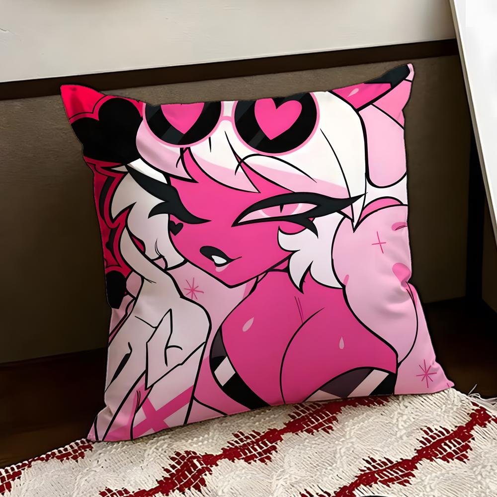 Anime HHelluva BBossS Cushion Cover Reversible Soft Durable Pillow Cover Home  Car MultiScene Use for Daily Comfort