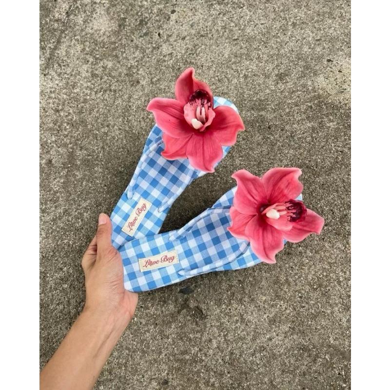 Summer New Bohemian Vacation Style Flower Slippers Women's Leisure Beach Women's Flip-flops Women