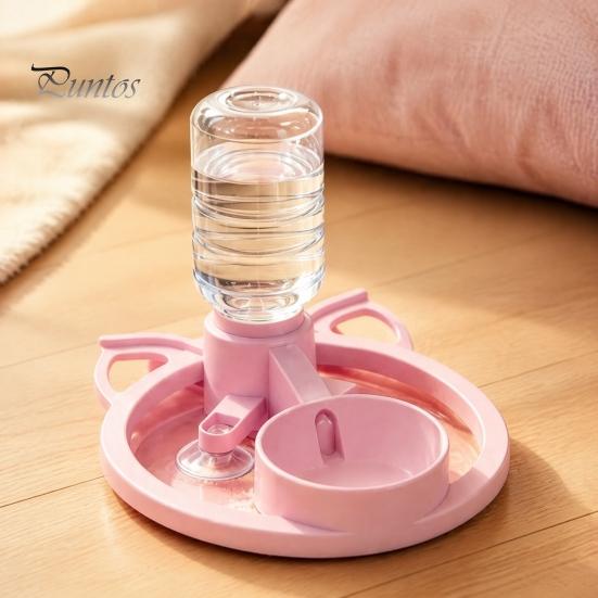 Modern Pet Water Dispenser Automatic Cat Dispenser, Bottle Adapter with Suction Cups, Non-Slip Portable Drinking Station for Kitten Puppy Travel