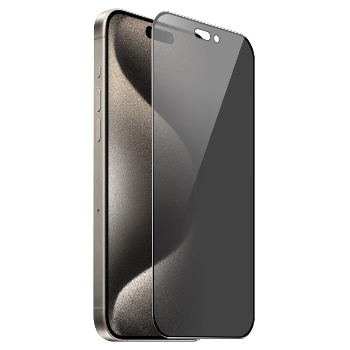 

ENKAY HAT PRINCE For iPhone 15 Pro Max Anti-peep Film Silk Printing Ultra Clear Screen Protector As Shown A