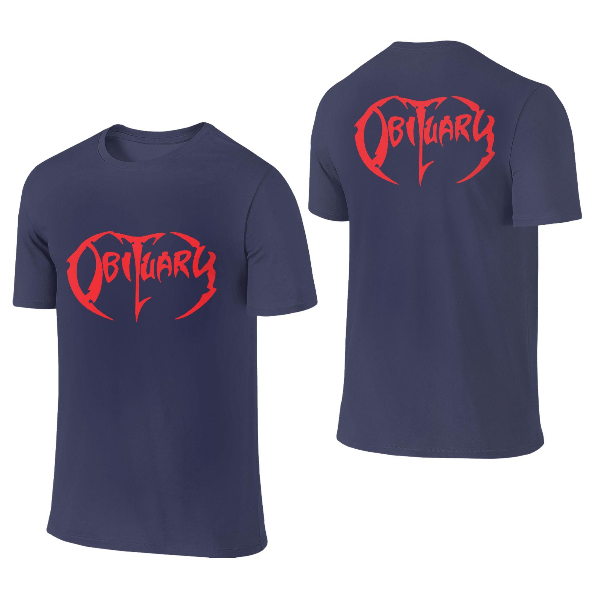 

100 Cotton Adult Obituary Band Logo Death Metal Trucker TShirt Unisexs Double Sided T Shirt Unisex Crew Neck Summer Shirts Tops 4XL