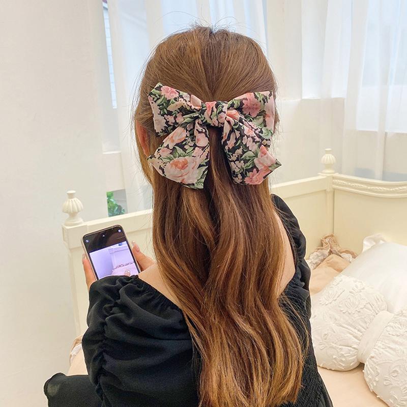 13*10cm Damen Haarspange Schleifen Koreanische Weiße Schwarze Haarspange Schleifen für Dame Mädchen Pferdeschwanz Haarstyling Zubehör