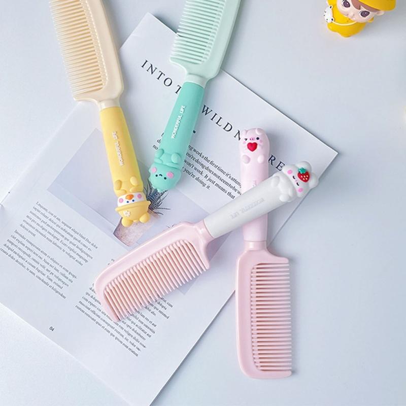Toddlers Hair Comb Fetal Head Dirt Removal Comb Girls Cartoon Silicone Handle Comb Head Massager Combs Baby-Care Product