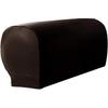 Set of 2 Sofa Armrest Cover, Waterproof PU Leather Stretch Armrest Covers for Chairs and Sofas, Armrest Covers Anti-Slip Washable Armchair Slipcovers