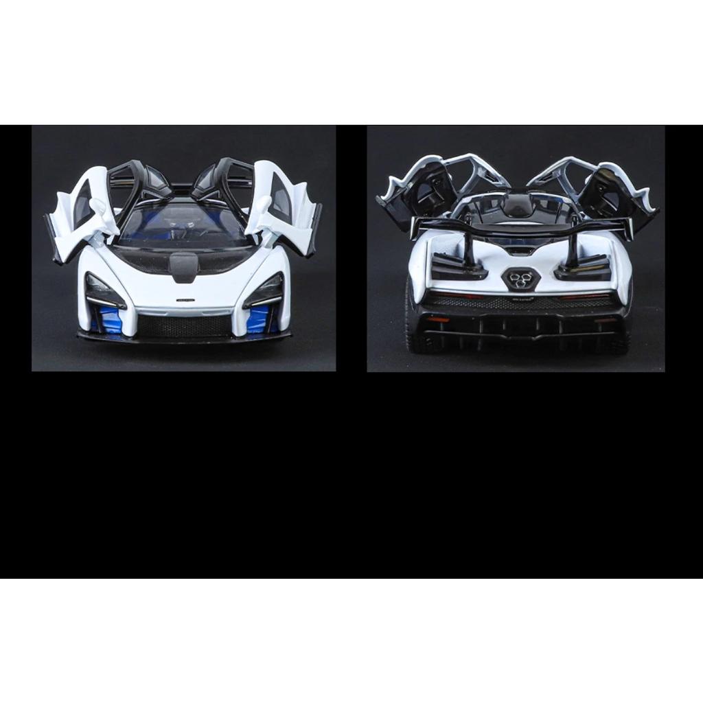 1/24 Mclaren Senna Super Sports Mini GT Alloy Diecast Model Vehicle Simulation Sound & Light Birthday Gifts Box for Boyfriend