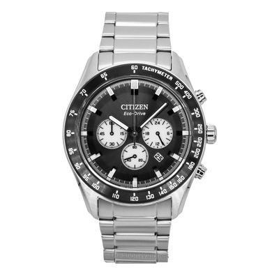 Eco-Drive Chronograf Stal Nierdzewna Czarna Tarcza CA4674-58E 100M Zegarek Męski