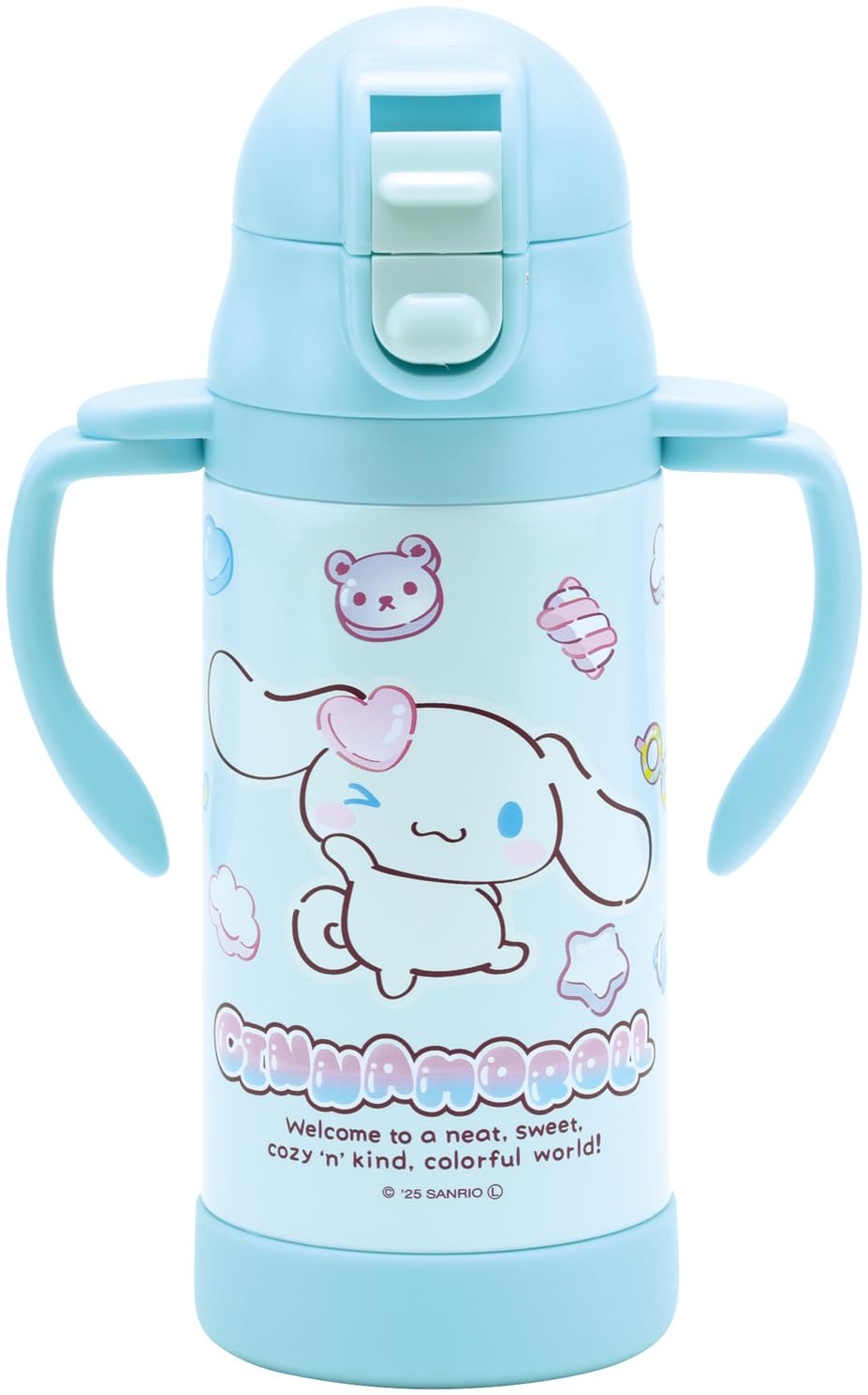 

Skater Stainless Steel Straw Mug with Foldable for Sanrio and Mash Gummy 2-Way Handle, 350ml, Babies, Cinnamoroll, Designs, STWM3N-A