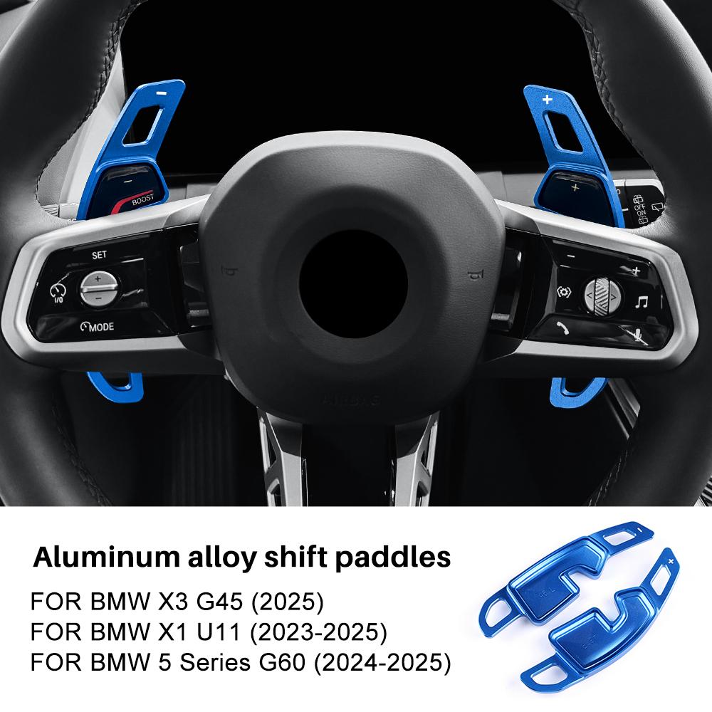 Car Steering Wheel Shift Paddle Shifter for BMW X3 G45 2025 X1 U11 -2025 5 Series G60 2024 2025 Interior Trim Sticker