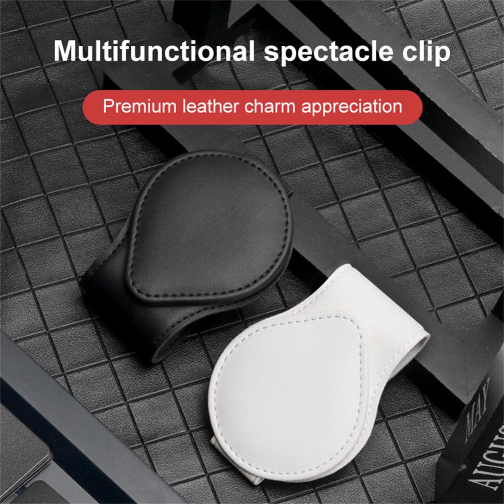 

Portable Car Sunglasses Clip Multifunction PU Leather Portable Sunglasses Document Ticket Holder Bracket Car Accessories