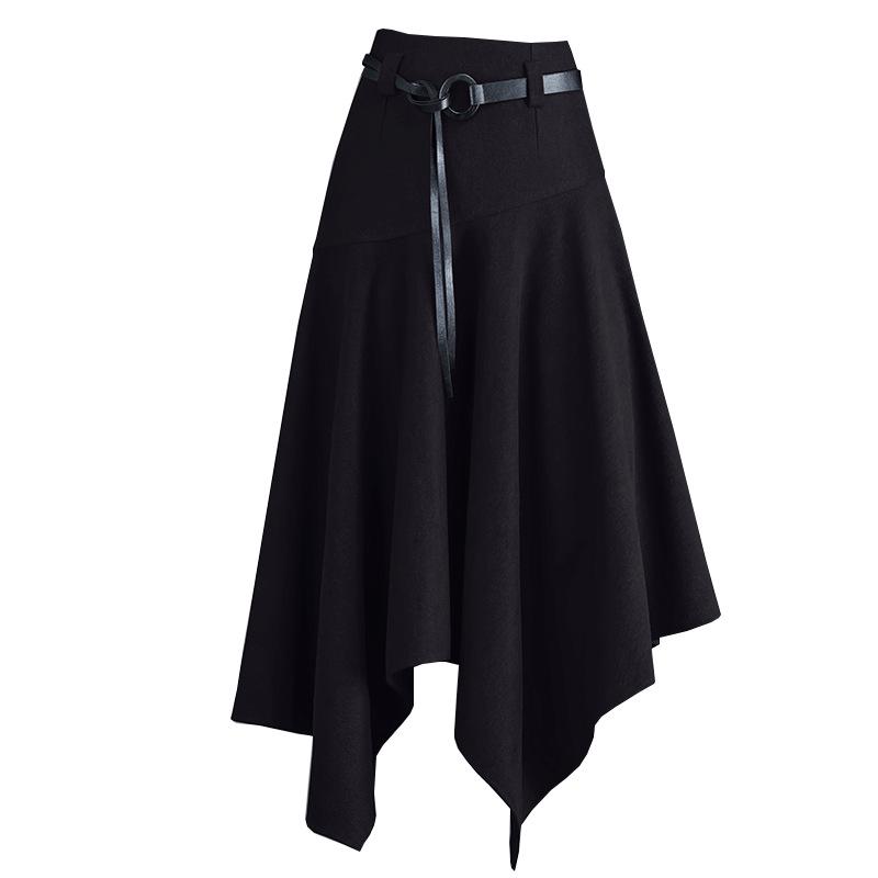 Autumn/Winter 2025 High-Waisted Wool Midi Skirt: Fashionable & Elegant Women's Wear