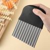 Stainless Steel Potato Chip Slicer Dough Vegetable Fruit Crinkle Wavy Kitchen Knife Cutter Chopper French Fry Maker Tools Gadget