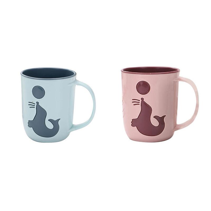 1/2Pcs Popular Toiletry Cups Dolphin Mouthwash Cup Couples Toothbrush Cup Creative Water Cup Kids Bathroom Cup
