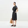 LESS 2025 Summer Straight Collar Cotton Dress