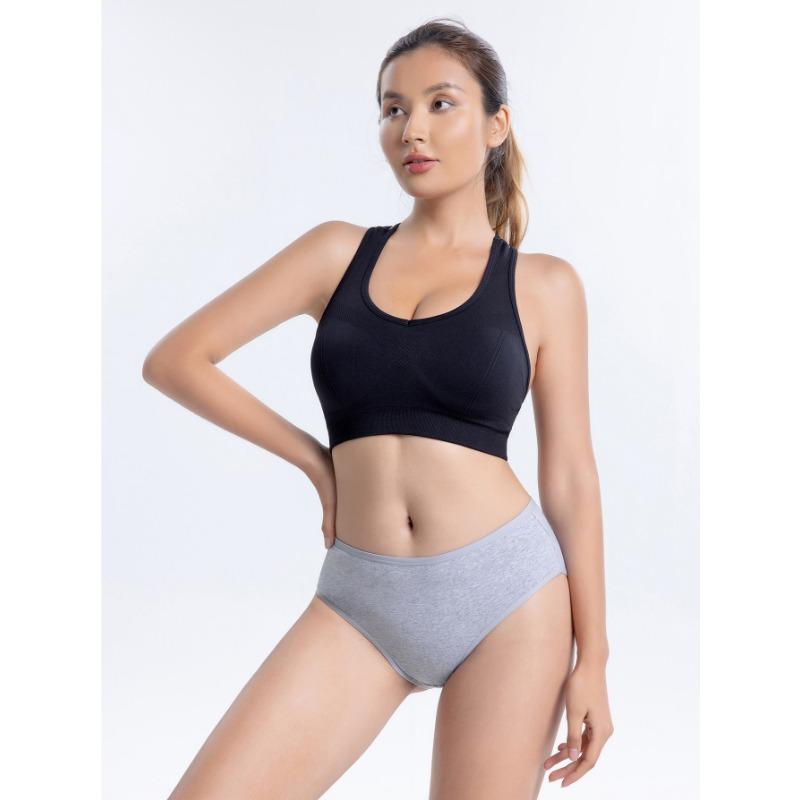 Women S High Waist Pure Cotton Solid Color Plus Size Underwear For Ladies