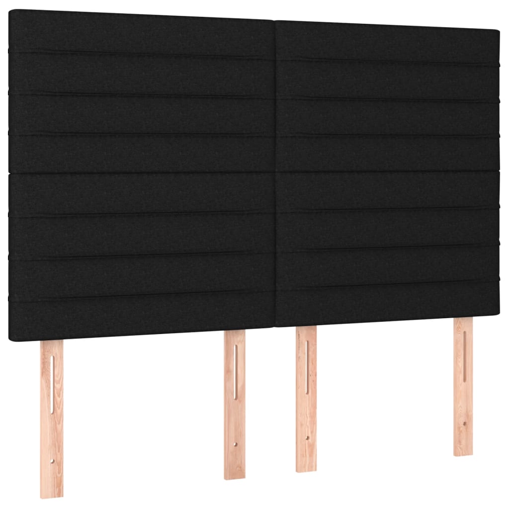 Vidaxl Bed Frame Without Mattress, Black, 140X200 Cm, Upholstered