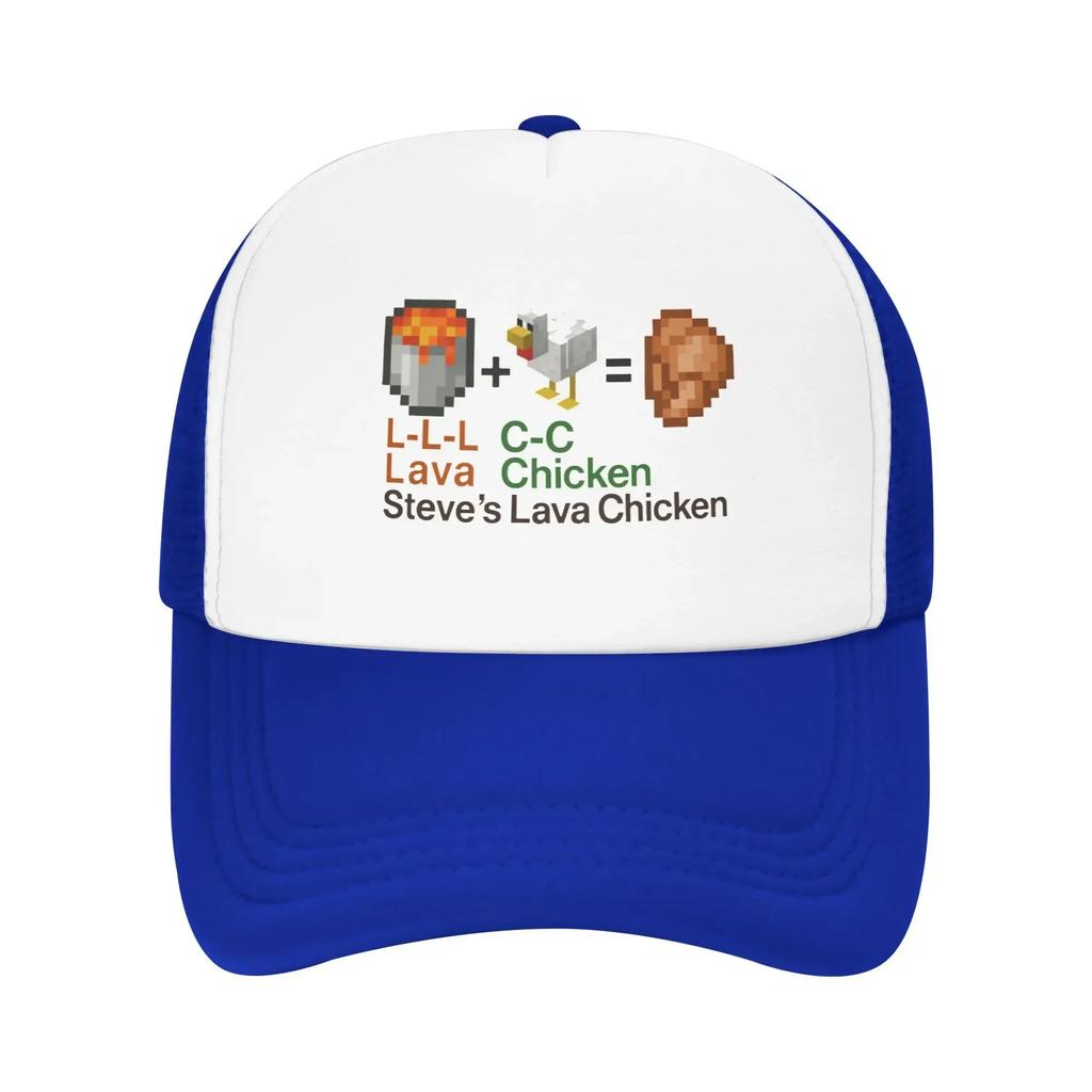 Lava Chicken Steve's Mine Fan Art Pool Party Mesh Baseball Caps Men  Printing Female Beach Coquette Hat Snapback Cap