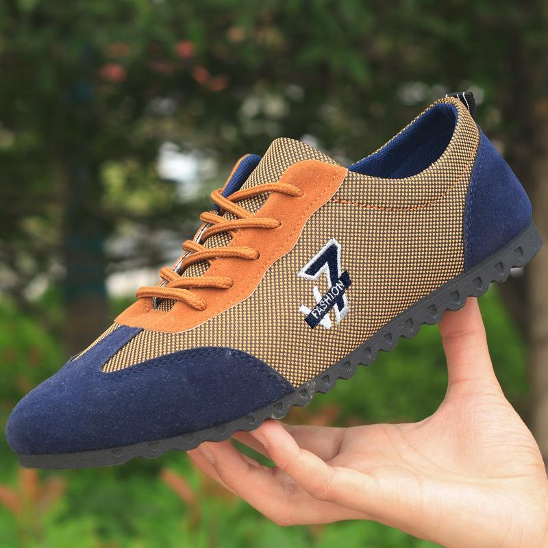 Fashion 2024 Spring and Autumn New Men's Lace Up Sports Trend Flat Heel Anti slip Durable Canvas Casual Breathable Low Top Men's Shoes