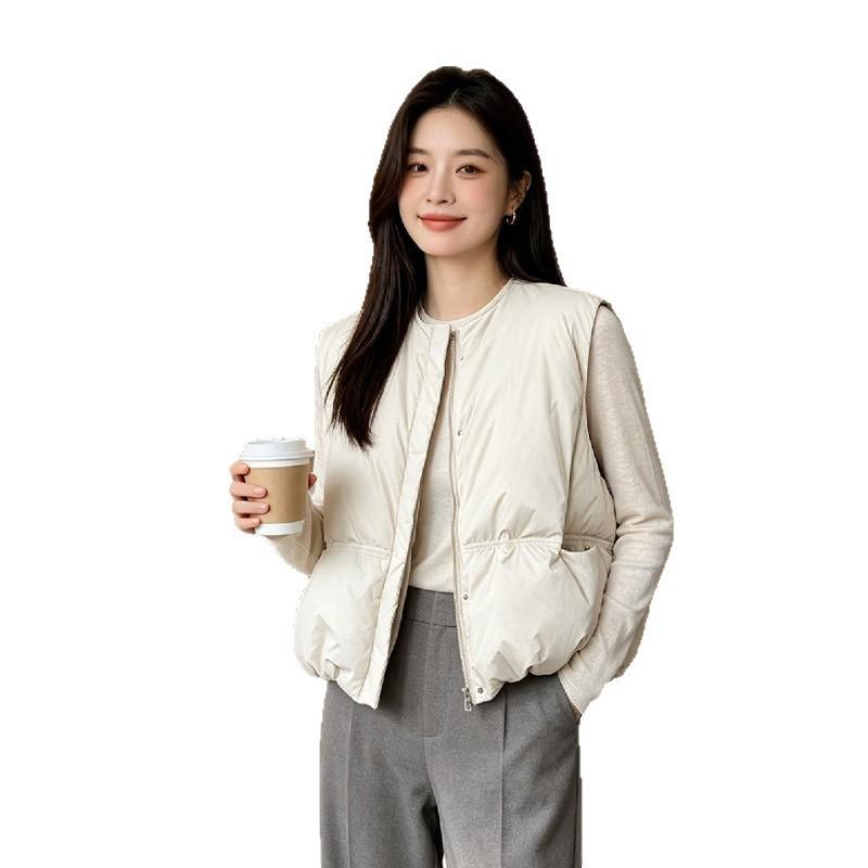 Down vest women's short winter new vest vest Korean version vest duck down women's down jacket