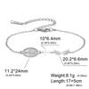 Virgin Mary Pendant Bracelet for Women Stainless Steel Cross Bracelet Catholic Christian Faith Bracelet Religious Gift for Girls