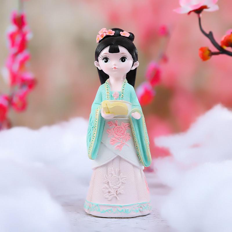 Kreativer Handyhalter im Stil der Tang-Dynastie mit Glücksbringer: Exquisites Harzornament