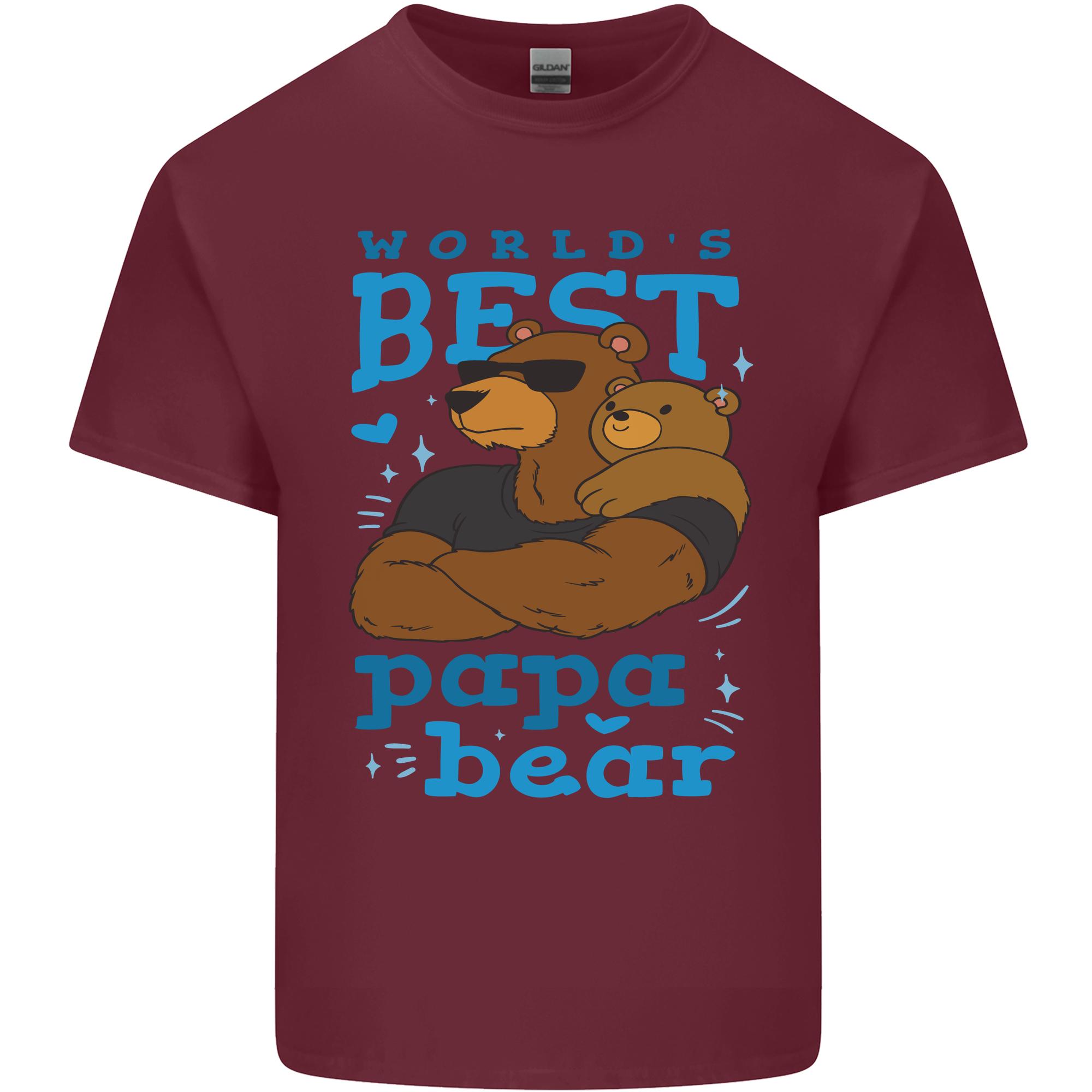 Worlds Best Papa Bear Fathers Day Unisexs Light Cotton TShirt S