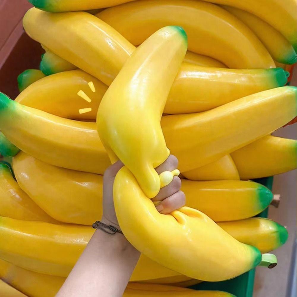 Sensory Simulated Banana Vent Toy Release Hand Slow Rebound Toy ADHD Support