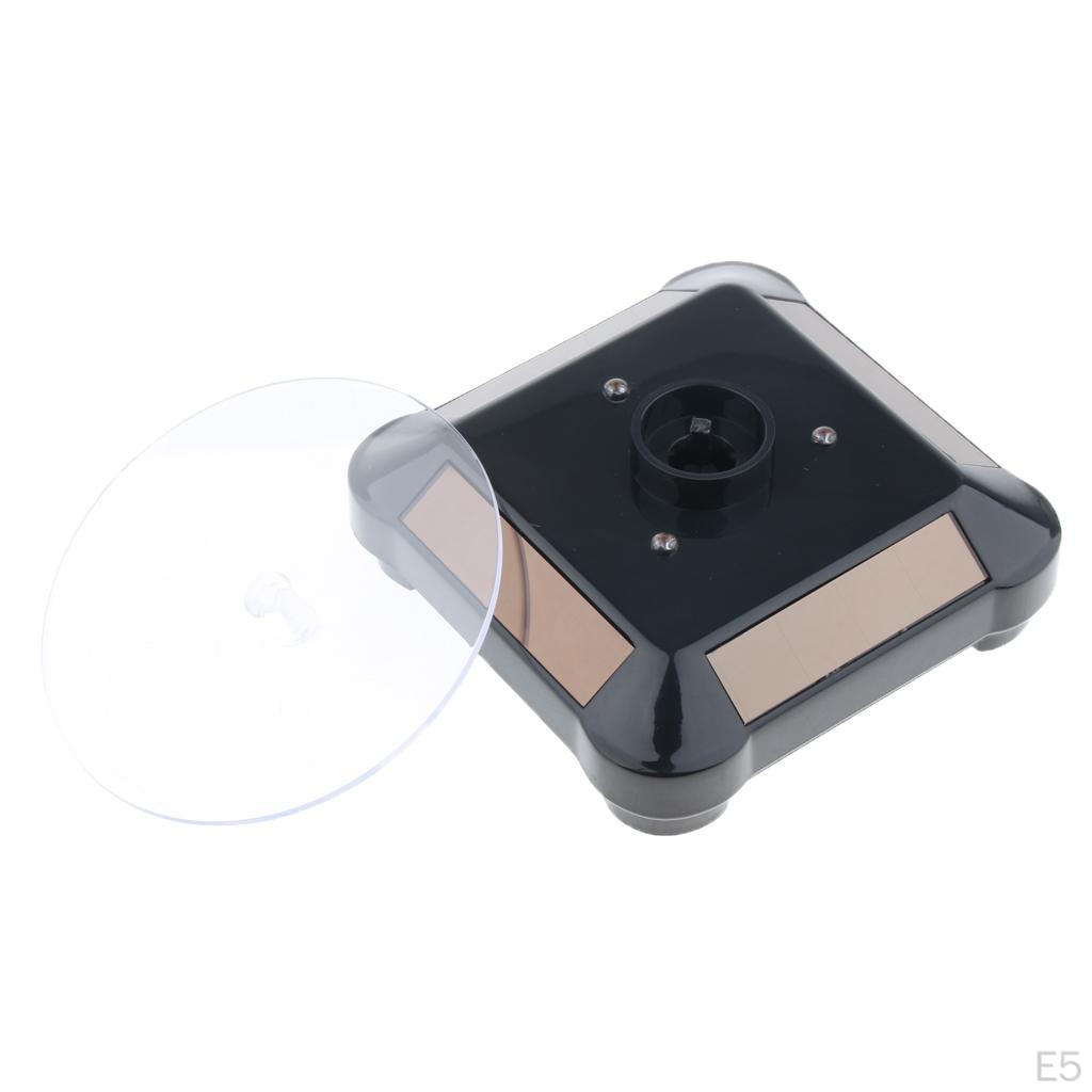 Solar Powered Rotating Display Stand Turntable, Multipurpose