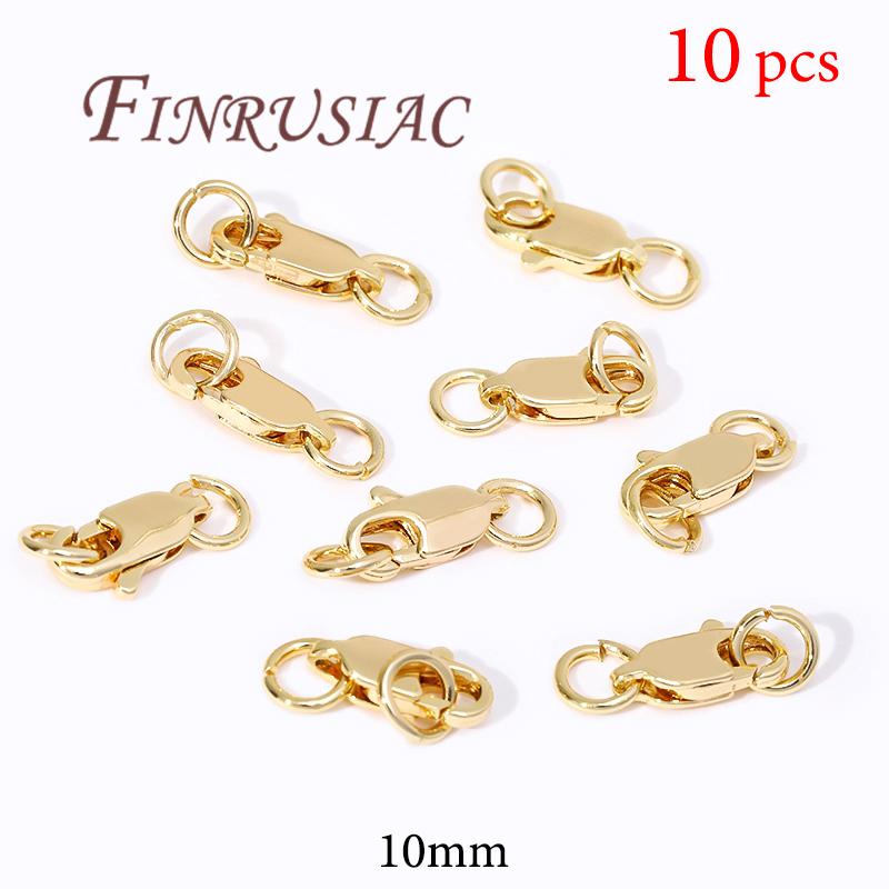 18K Gold Plated Lobster Clasps For Bracelets,Spring Clasps For Jewelry,DIY Jewelry Making Supplies,Connectors Clasp Accessories