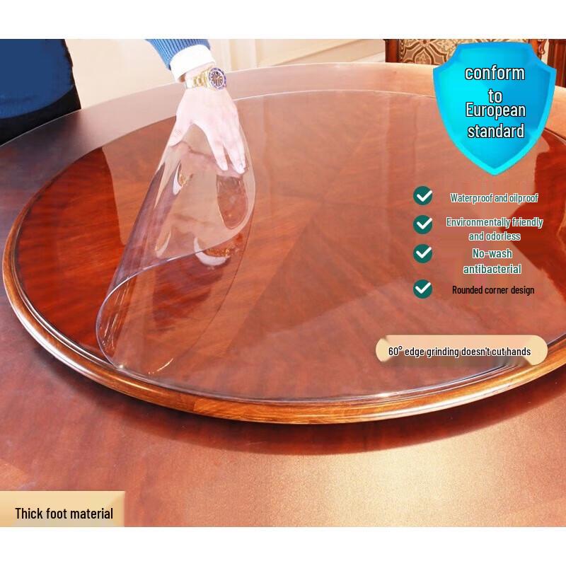 Baichengdao Runde durchsichtige PVC-Tischdecke